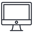Grey computer icon